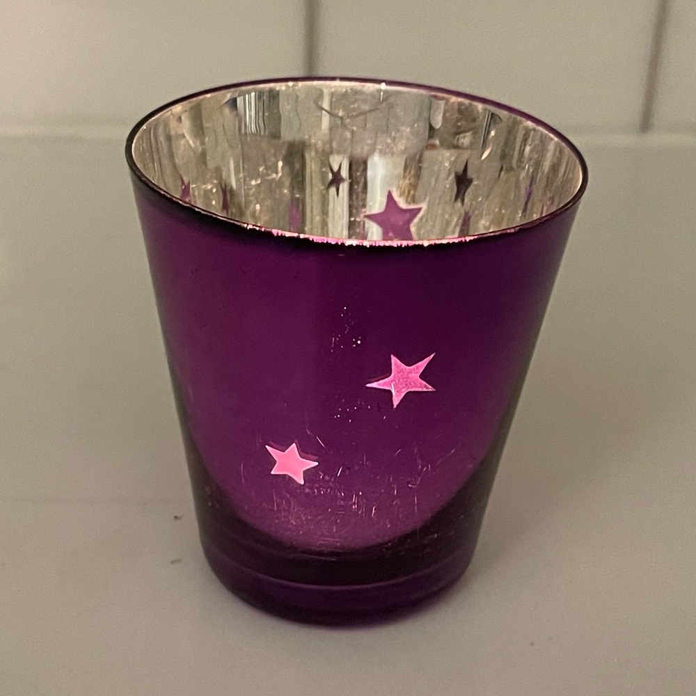 Holiday votive candle holder & glass ornament